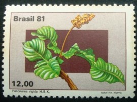 Selo postal do Brasil de 1981 Pslicourea - C 1219 N