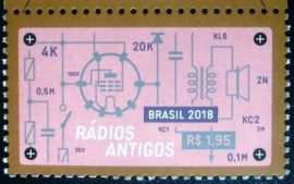 Selo postal do Brasil de 2018 Rádios Antigos C