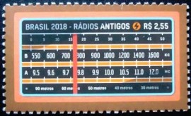 Selo postal do Brasil de 2018 Rádios Antigos D