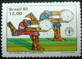 Selo postal do Brasil de 1981 Semana da Alimentação