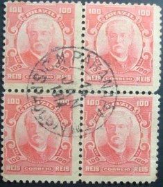Quadra de selos do Brasil de 1906 Eduardo Wandenkolk