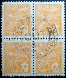 Quadra de selos postais do Brasil 1936 Aviação 300rs