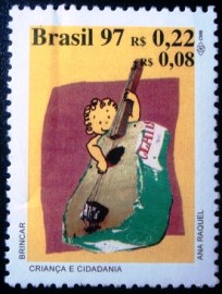 Selo postal do Brasil de 1997 Brincar