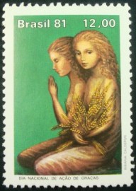 Selo postal do Brasil de 1981 Ação de Graças - C 1236 N