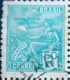 Selo postal do Brasil 1936 Aviação 50