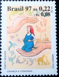 Selo do Brasil de 1997 Parto Seguro