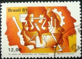 Selo postal COMEMORATIVO do Brasil de 1981 - C 1237 U