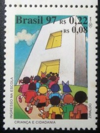 Selo postal do Brasil de 1997 Criança e Cidadania