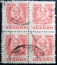 Quadra de selos postais do Brasil 1942 Conde de Porto Alegre