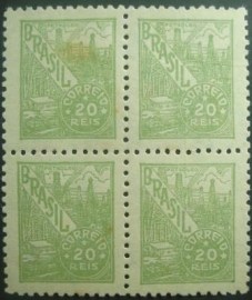 Quadra de selos postais do Brasil 1942 Petróleo 20rs