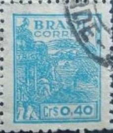 Selo postal do Brasil de 1946 Trigo 40