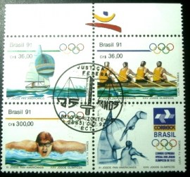 Se-tenant do Brasil de 1991 Olimpíadas Havana e Barcelona
