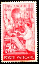 Selo postal do Vaticano de 1955 Fra Angelico