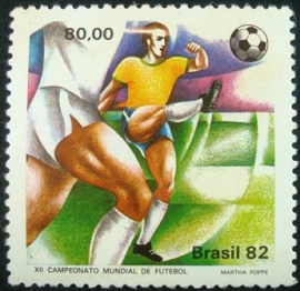 Selo postal do Brasil de 1982 Jogada - C 1246 N