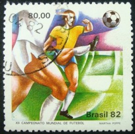 Selo postal do Brasil de 1982 Jogada - C 1246 U
