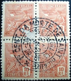 Quadra de selos postais do Brasil 1953 Saint Hilaire