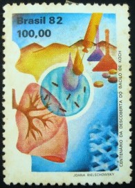 Selo postal comemoratido do Brasil de 1982 - C 1249 N