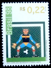 Selo postal do Brasil de 1998 Roberto Magalhães
