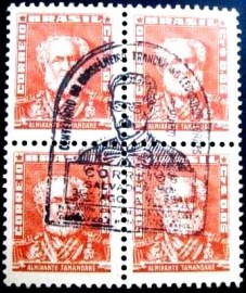 Quadra de selos postais do Brasil de 1959 Tranquilino L. Torres