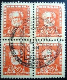 Quadra de selos postais do Brasil de 1959 Soc. Cearense Filatélica