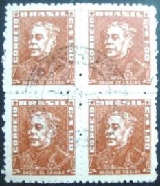 Quadra de selos postais do Brasil de 1960 Duque de Caxias 1