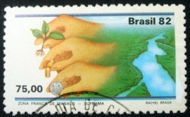 Selo postal do Brasil de 1982 SUFRAMA