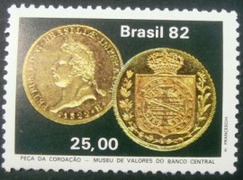 Selo postal do Brasil de 1982 Peça da Coroação