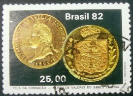 Selo postal do Brasil de 1982 Peça da Coroação - C 1278 U