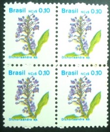 Quadra de selos do Brasil de 1989 Trapoeiraba
