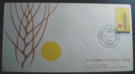 Envelope de 1º Dia de Circulação do Brasil de 1980 Ação de Graças