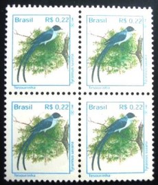 Quadra de selos postais do Brasil de 1997 Tesourinha
