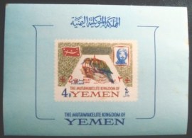 Bloco postal do Reino do Iemên de 1967 Jordanian Relief Fund
