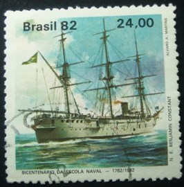 Selo postal do Brasil de 1982  Navio Escola Benjamin Constant - C 1301 U