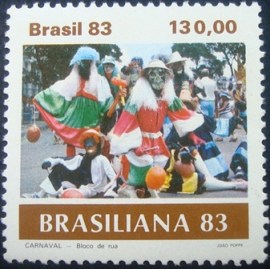 Selo postal do Brasil de 1983 Bloco de Rua