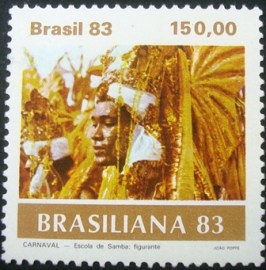 Selo postal do Brasil de 1983 Índio