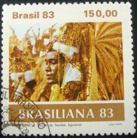 Selo postal do Brasil de 1983 Índio - C 1308 NCC