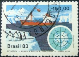 Selo postal do Brasil de 1983 Expedição Antártica - C 1309 U