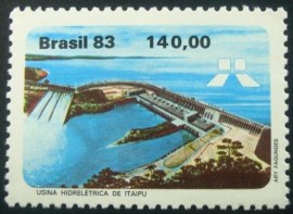 Selo postal do Brasil de 1983 Itaipu