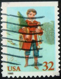 Selo postal dos Estados Unidos de 1995 Boy with tree