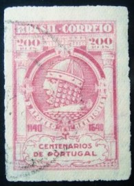 Selo postal do Brasil de 1940 D. Afonso Henriques C 160 U