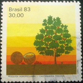 Selo postal do Brasil de 1983 Castanheira - C 1316 U