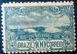 Selo postal comemortivo do Brasil de 1915 C 10