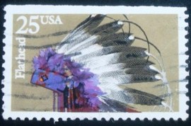 Selo postal dos Estados Unidos de 1990 Flathead Do
