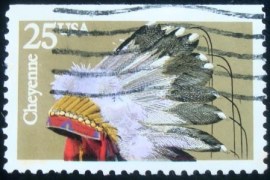 Selo postal dos Estados Unidos de 1990 Cheyenne Do