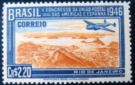 Selo postal Comemorativo do Brasil de 1946 - C 219 N