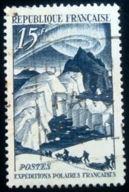 Selo postal da França de 1949 French polar expeditions