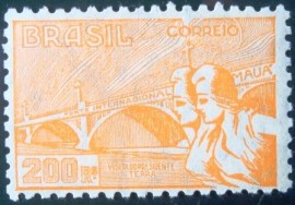 Selo postal do Brasil de 1935 Gabriel Terra 200rs