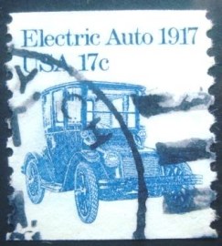Selo postal dos Estados Unidos de 1981 Electric Auto 1917