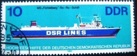 Selo postal da Alemanha de 1982 Ro-Ro ship