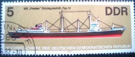 Selo postal da Alemanha de 1982 General cargo vessel 'Peace'